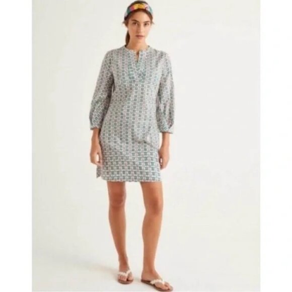 Boden Women’s Roberta Kaftan in Ivory Plumeria Dress Tunic Beach Cover Up 10R - Picture 1 of 13